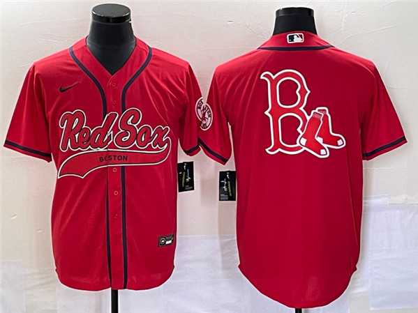 Men's Boston Red Sox Red Team Big Logo With Patch Cool Base Stitched Baseball Jersey,We sell and wholesale Men's Boston Red Sox Red Team Big Logo With Patch Cool Base Stitched Baseball Jersey on line form chian!